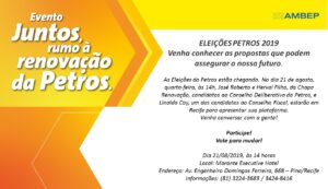 AMBEP Recife convida: Palestra Eleições Petros 2019 com nossos candidatos