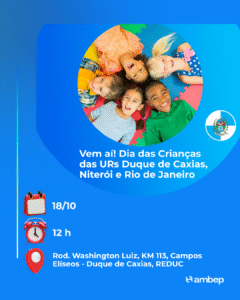 Vem aí! Dia das Crianças das URs Duque de Caxias, Niterói e Rio de Janeiro