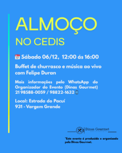 Vem aí! Almoço no CEDIS (06/12/2025)