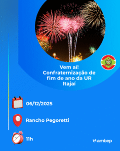 Vem aí! Confraternização de fim de ano da UR Itajaí